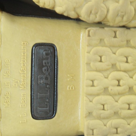 LL Bean Green Canvas Waxed Coated Waterproof Tall Duck Boots Size 6 Medium - Picture 8 of 9